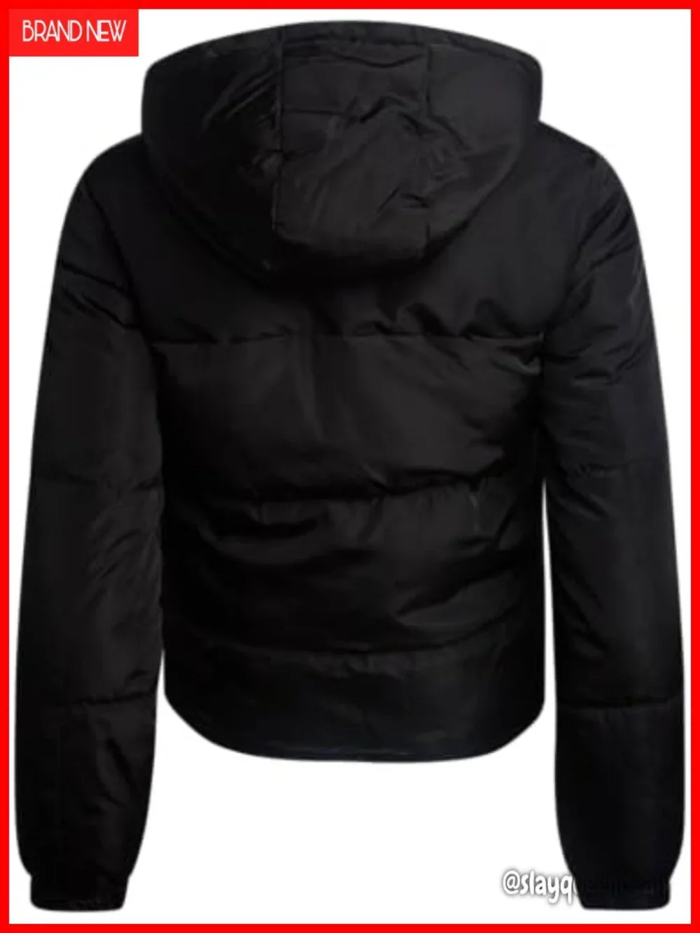Women's Puffer Jacket Wind & Water Resistant Hooded Coat Faux Fur Trim Quilted